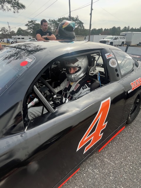 Hayden in the cockpit of the No. 4 Low Country Motorsports car